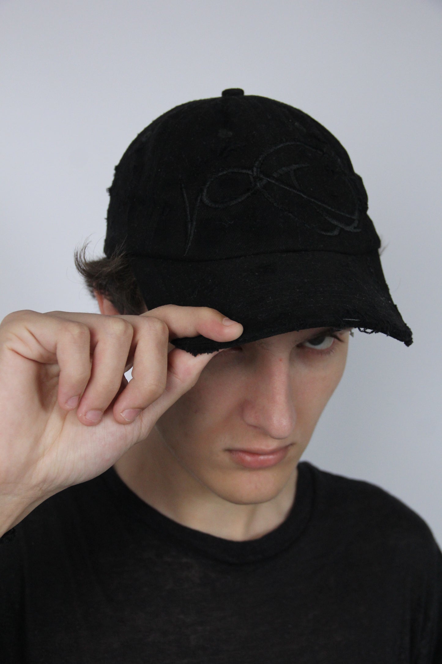 Full Black Symbol Cap